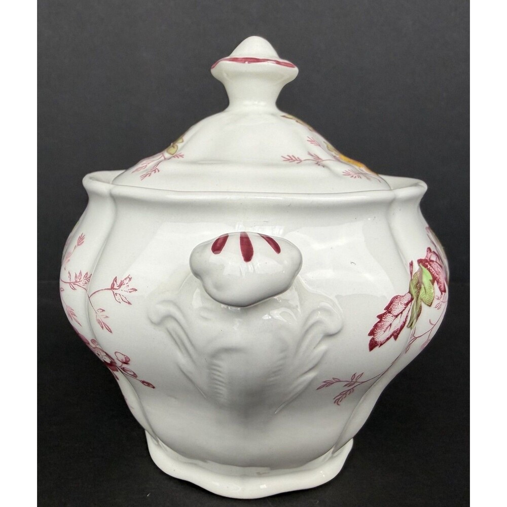 Vintage Ridgway English Garden 4424 Sugar Bowl with Lid, Floral Pattern - Picture 2 of 11